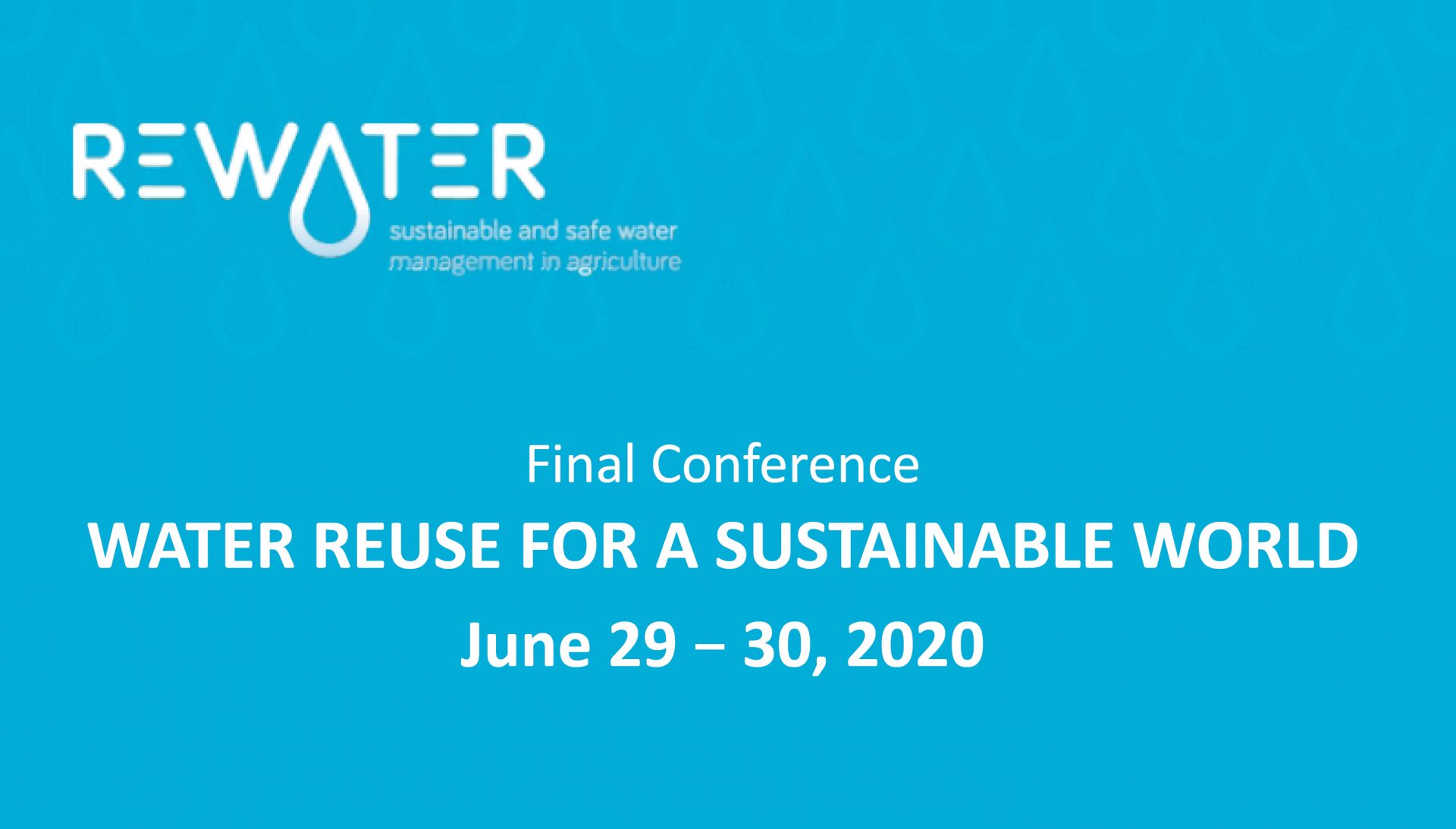 Water Reuse for a Sustainable World Notícias OERN