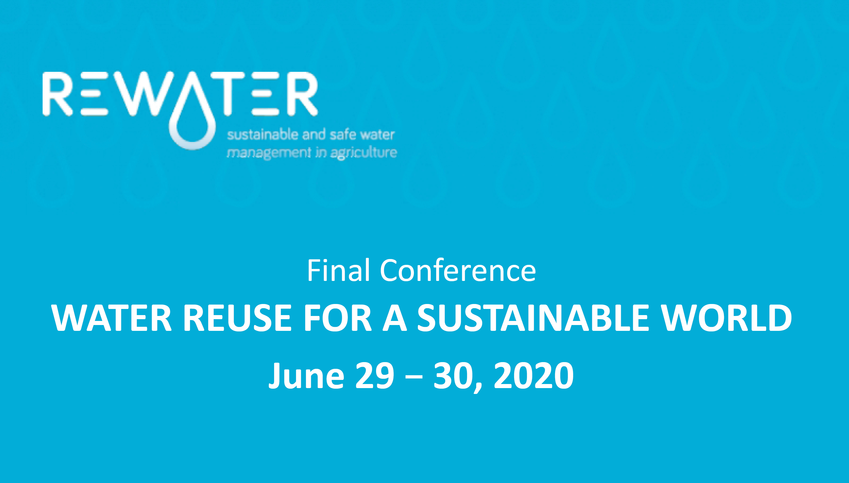 Water Reuse for a Sustainable World Notícias OERN